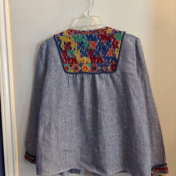 J McLaughlin top with embroidery - Picture 2 of 3